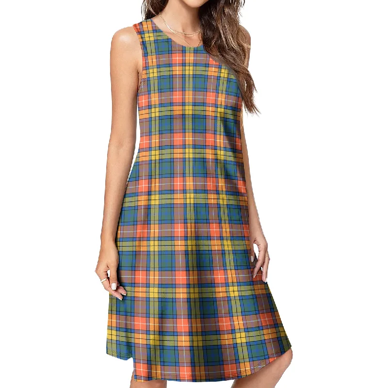 Buchanan Ancient Tartan Womens Casual Dresses Flowy unclassified dresses