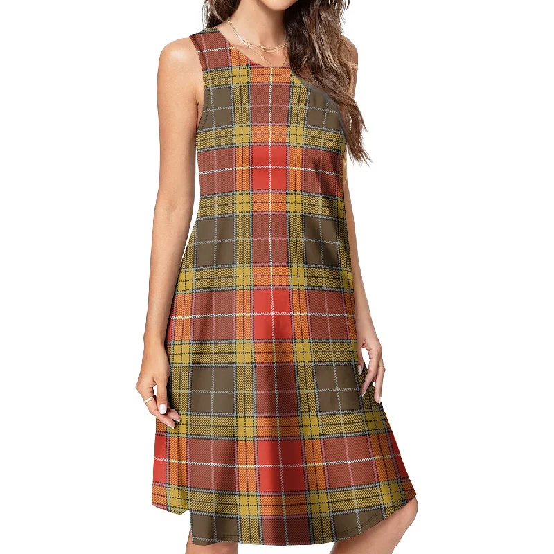 Buchanan Old Set Weathered Tartan Womens Casual Dresses Stretchy unclassified dresses