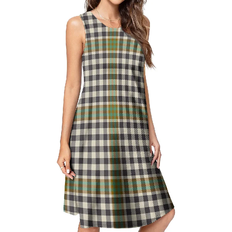 Burns Check Tartan Womens Casual Dresses Soft fabric unclassified dresses