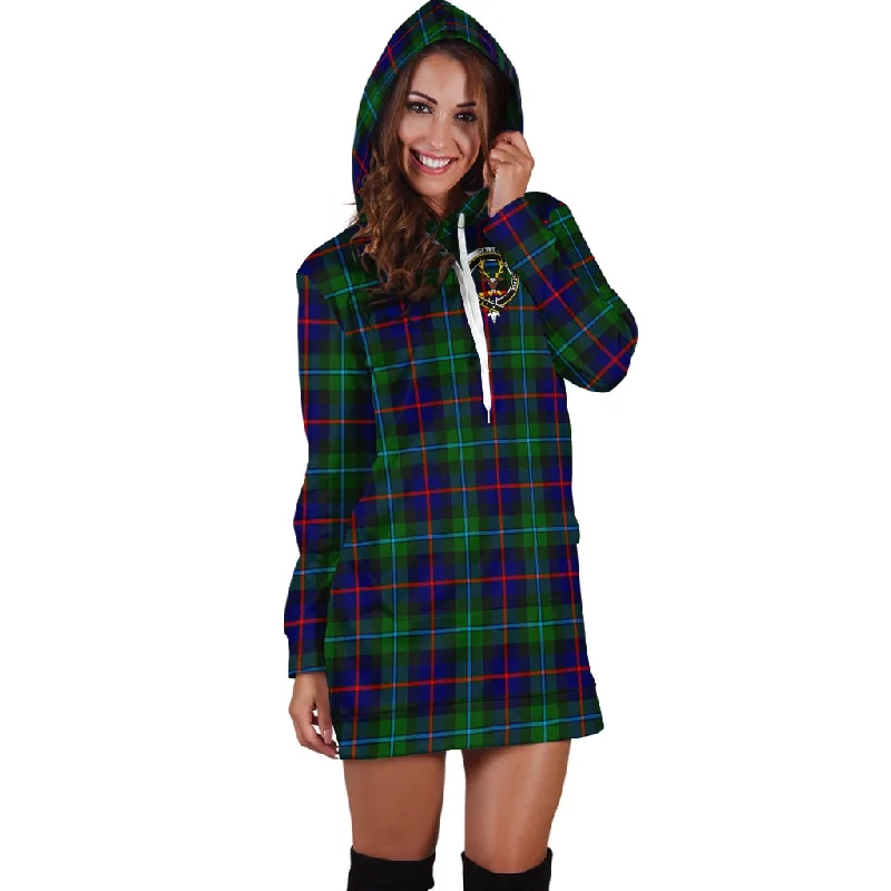 Calder Tartan Hoodie Dress with Family Crest Tulle unclassified dresses