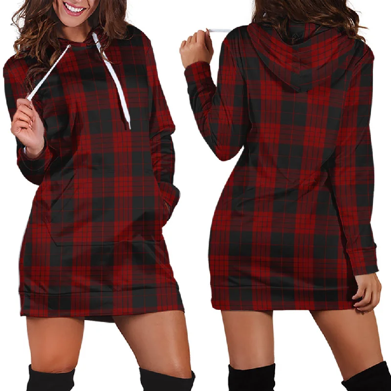 Cameron Black and Red Tartan Hoodie Dress Knitted unclassified dresses