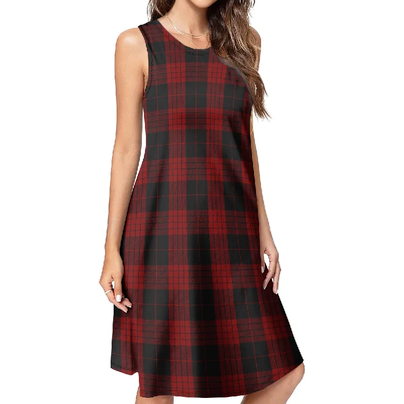 Cameron Black and Red Tartan Womens Casual Dresses Designer unclassified dresses