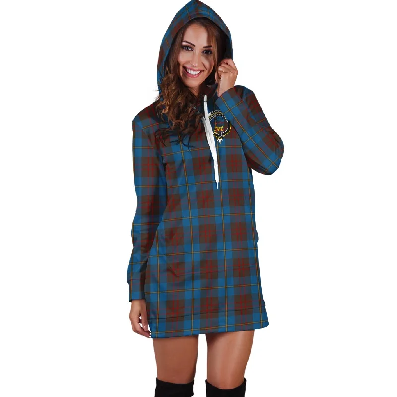 Cameron Hunting Tartan Hoodie Dress with Family Crest Tiered unclassified dresses