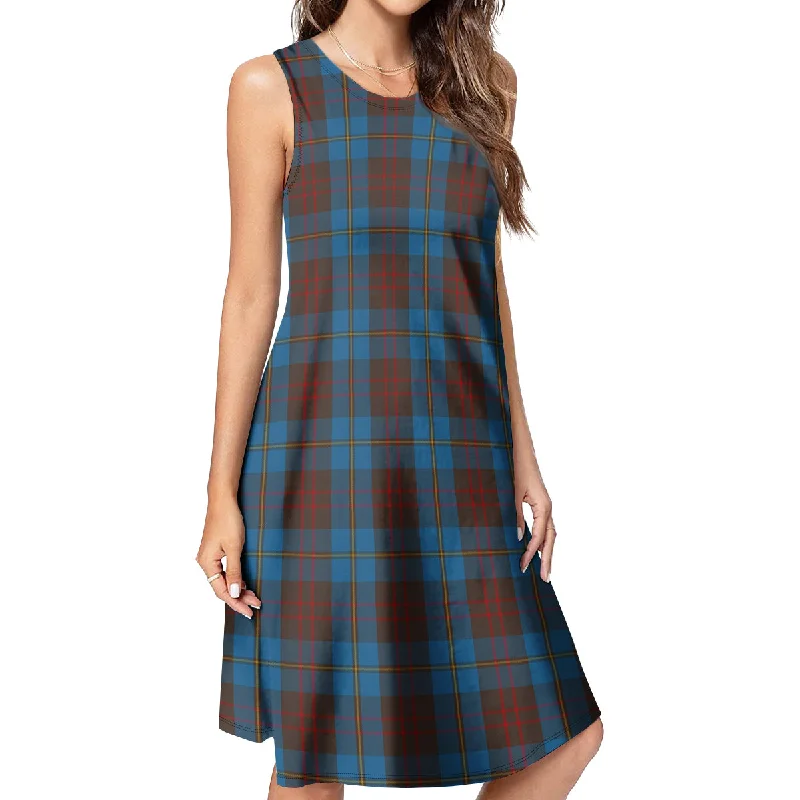 Cameron Hunting Tartan Womens Casual Dresses Earthy tone unclassified dresses
