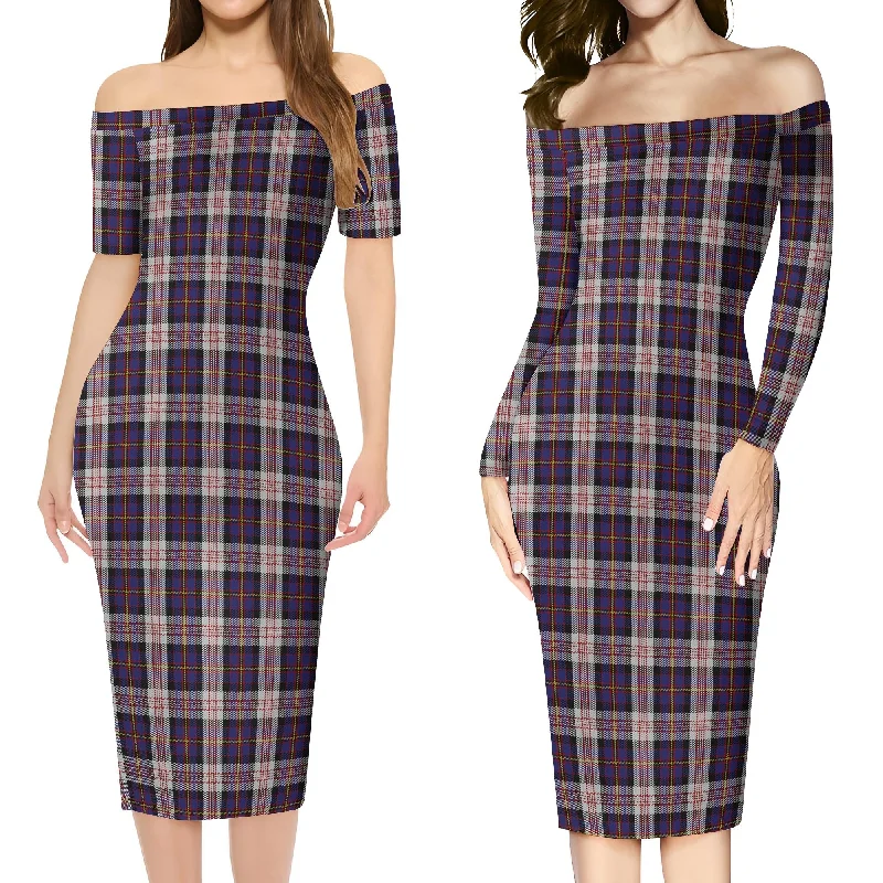 Cameron of Erracht Dress Tartan Off Shoulder Lady Dress Y2K unclassified dresses