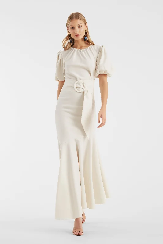 Camila Dress - Ivory Velvet unclassified dresses