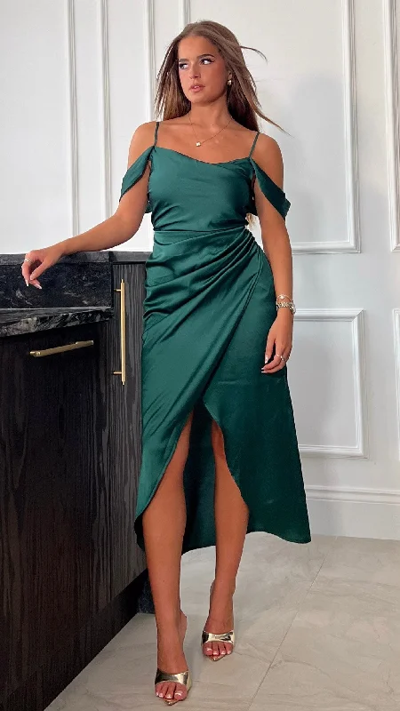 Camila Green Dress Ruched unclassified dresses