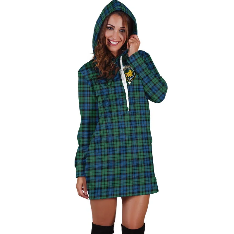 Campbell Ancient 02 Tartan Hoodie Dress with Family Crest Earthy tone unclassified dresses