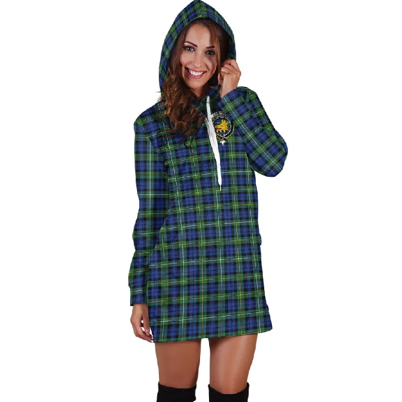 Campbell Argyll Ancient Tartan Hoodie Dress with Family Crest Unique unclassified dresses