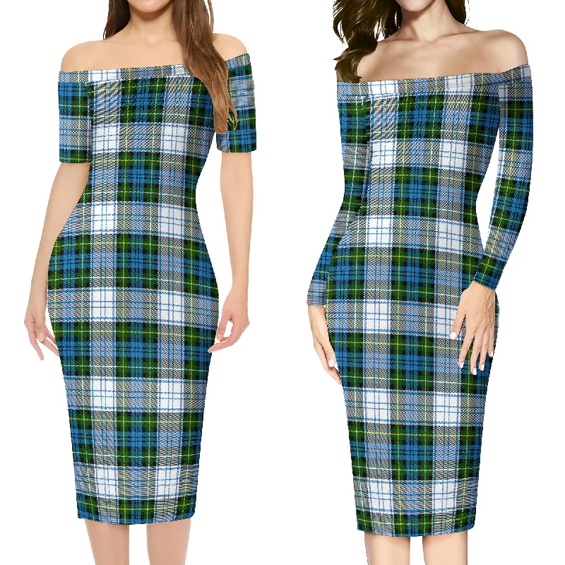 Campbell Dress Tartan Off Shoulder Lady Dress Travel unclassified dresses