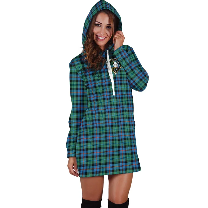 Campbell of Cawdor Ancient Tartan Hoodie Dress with Family Crest Spring unclassified dresses