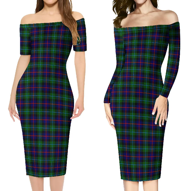 Campbell of Cawdor Modern Tartan Off Shoulder Lady Dress Cocktail unclassified dresses Campbell of Cawdor Modern Tartan Off Shoulder Lady Dress Cocktail unclassified dresses