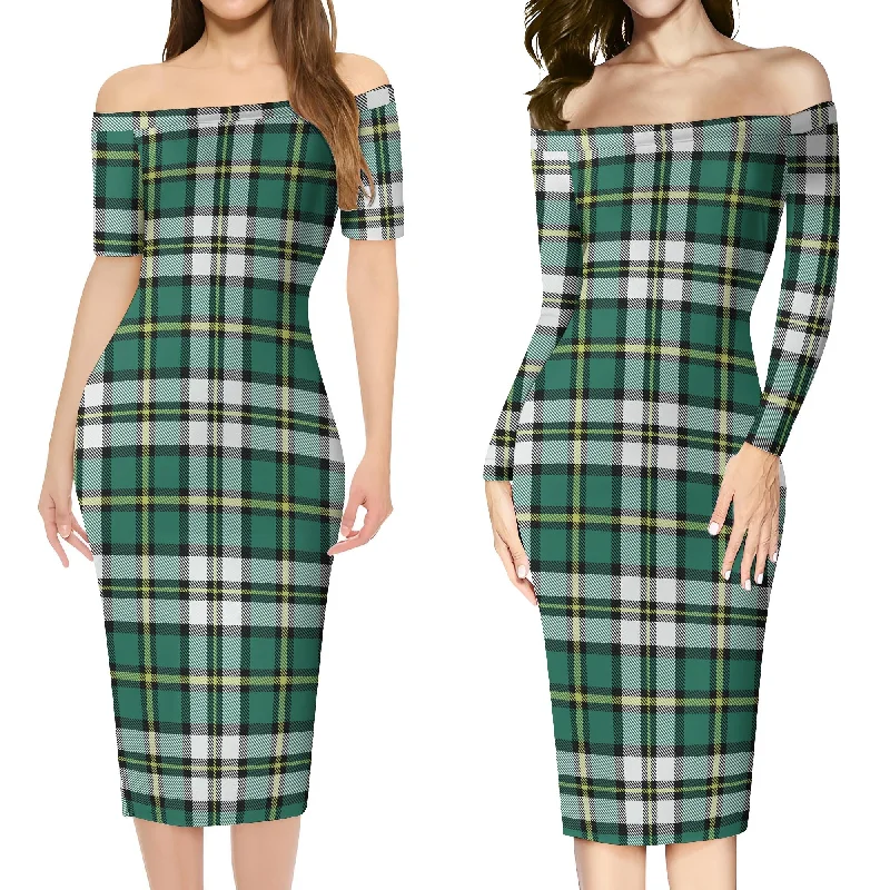 Cape Breton Island Canada Tartan Off Shoulder Lady Dress Plus size unclassified dresses Cape Breton Island Canada Tartan Off Shoulder Lady Dress Plus size unclassified dresses