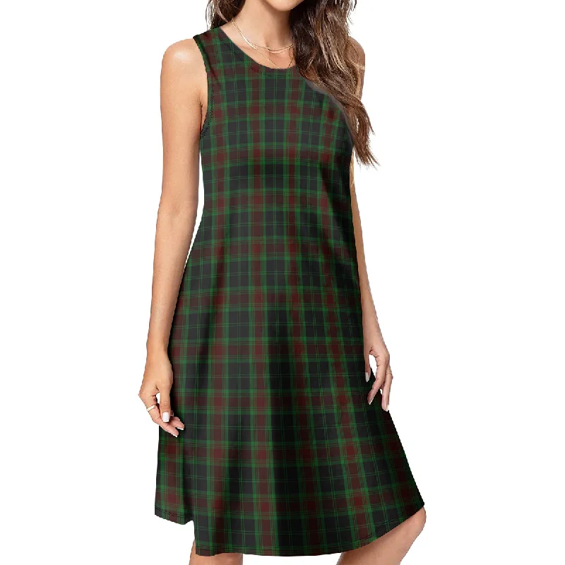 Carlow County Ireland Tartan Womens Casual Dresses Satin unclassified dresses