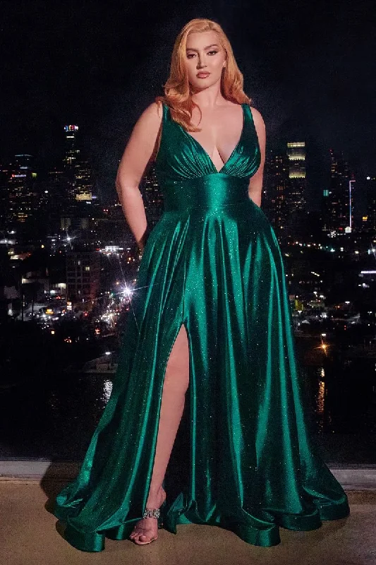 Cinderella Divine -CC2349C Sleeveless Plunging V-Neck Prom Gown Comfortable unclassified dresses