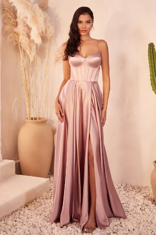 Cinderella Divine -CD337 Sweetheart Satin A-Line Dress Holiday unclassified dresses