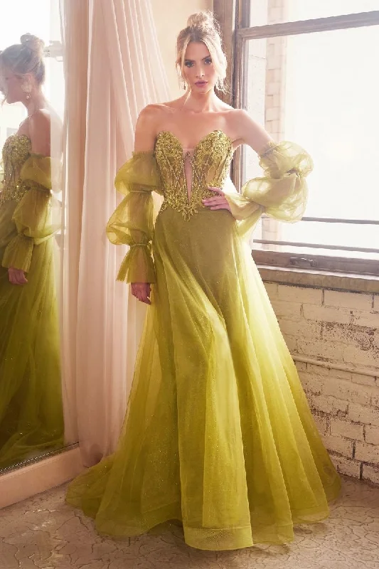 Cinderella Divine -CD830 Strapless Embellished Prom Ball Gown Metallic unclassified dresses Cinderella Divine -CD830 Strapless Embellished Prom Ball Gown Metallic unclassified dresses