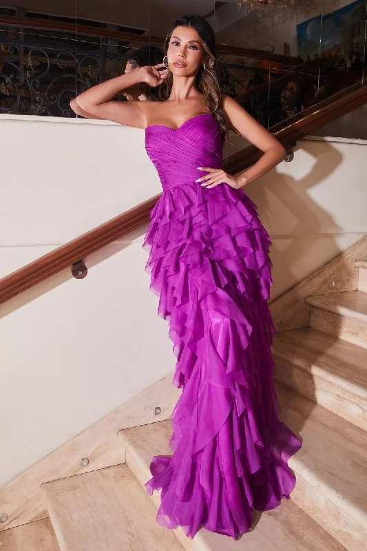 Cinderella Divine -CZ0027 Strapless Ruffle A-Line Dress Anniversary unclassified dresses Cinderella Divine -CZ0027 Strapless Ruffle A-Line Dress Anniversary unclassified dresses