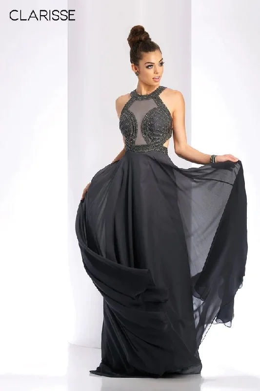 Clarisse -3412 Chiffon Halter A-line Dress Discounted unclassified dresses
