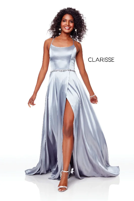 Clarisse -3712 A-Line Silky Charmeuse Prom Dress Vintage unclassified dresses