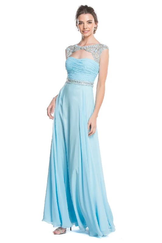 Clearance Sale Aspeed Design -L1610CL Ruched Bodice A Line Dress Casual unclassified dresses Clearance Sale Aspeed Design -L1610CL Ruched Bodice A Line Dress Casual unclassified dresses