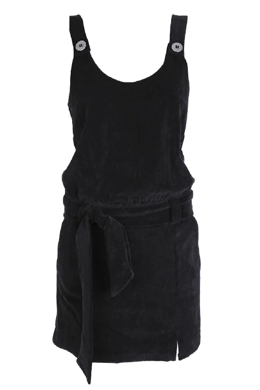 CLUBE BOSSA VELOUR Black Cotton Dress Elegant unclassified dresses