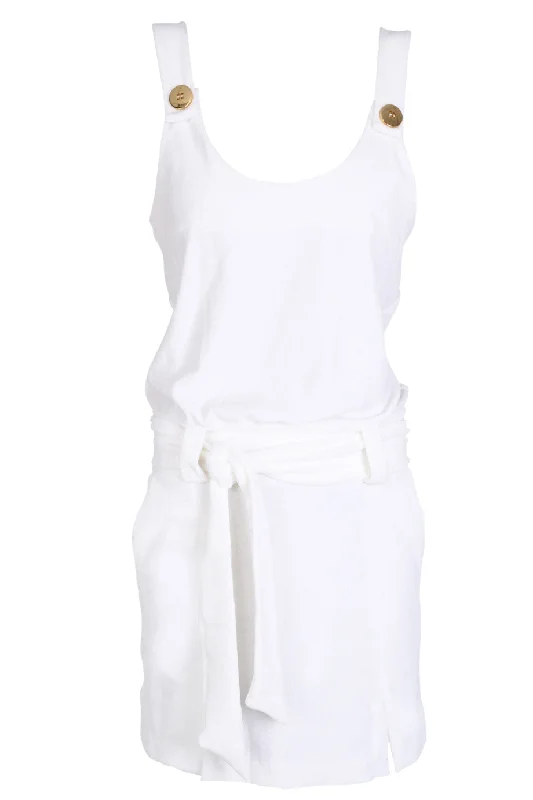 CLUBE BOSSA VELOUR Cream Cotton Dress Sleeveless unclassified dresses