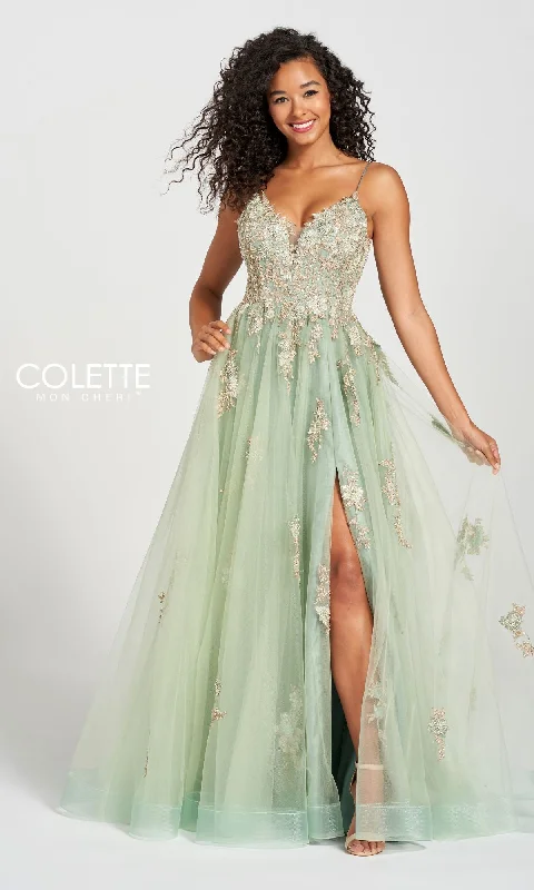 Ivy Green A-Line Prom Ball Gown CL12207 Denim unclassified dresses