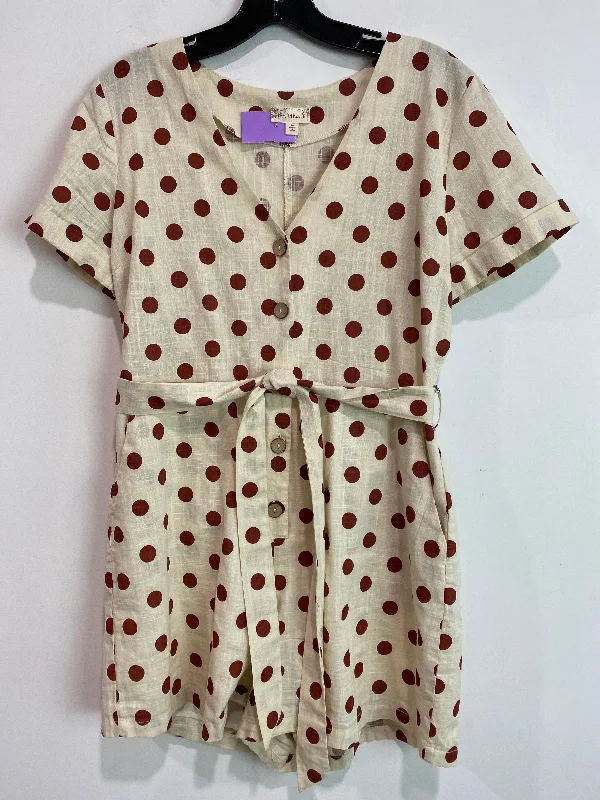 Cream Romper Hem & Thread, Size M Vintage unclassified dresses