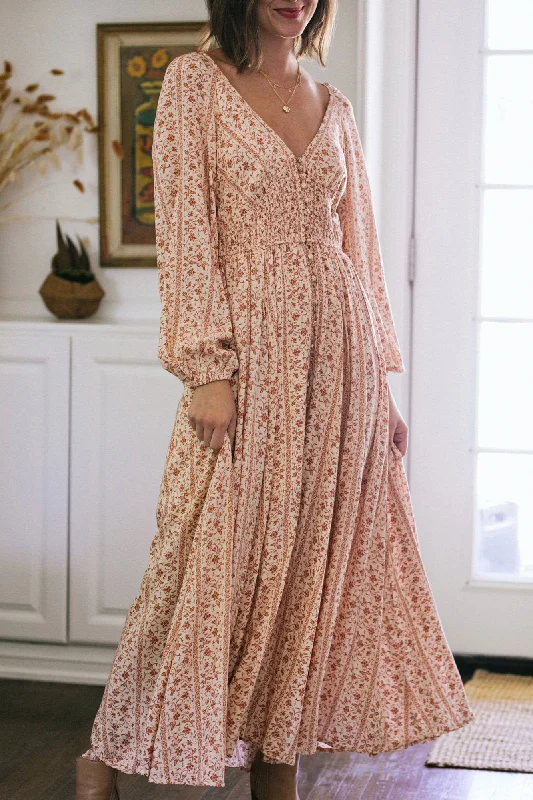 Dahlia Smocked Buttoned Dress Knitted unclassified dresses