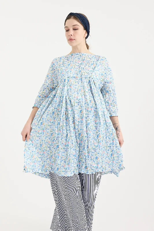 Daniela Gregis - Newpride Medio Lavato Liberty Tana Lawn Inky Fields Dress Ruched unclassified dresses Daniela Gregis - Newpride Medio Lavato Liberty Tana Lawn Inky Fields Dress Ruched unclassified dresses