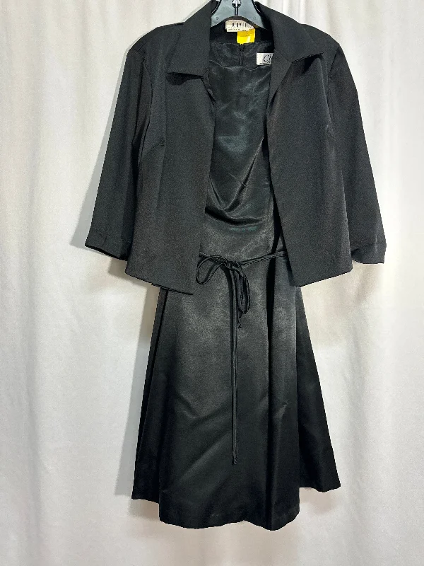 Dress Set 2pc By A Byer In Black, Size: M Satin unclassified dresses