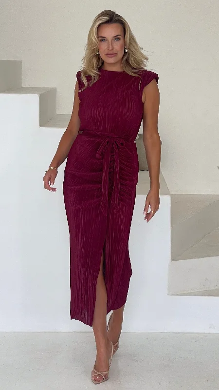 Elena Wine Dress Office unclassified dresses