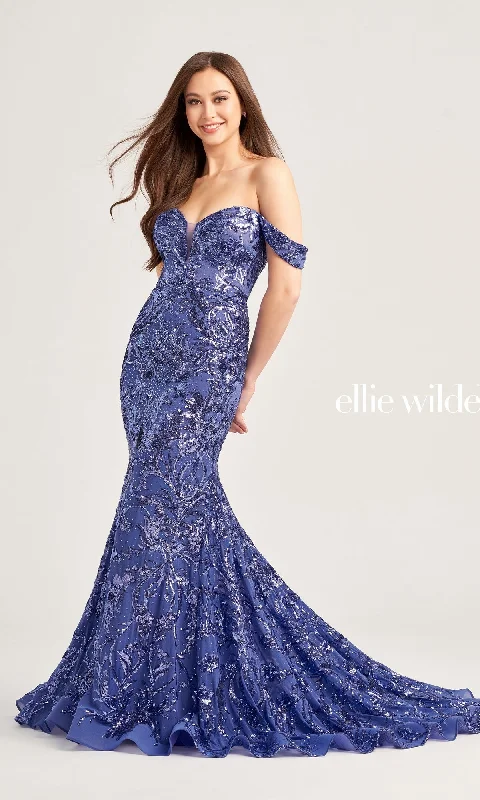 Beaded Ellie Wilde Designer Prom Dress EW35094 Gothic unclassified dresses