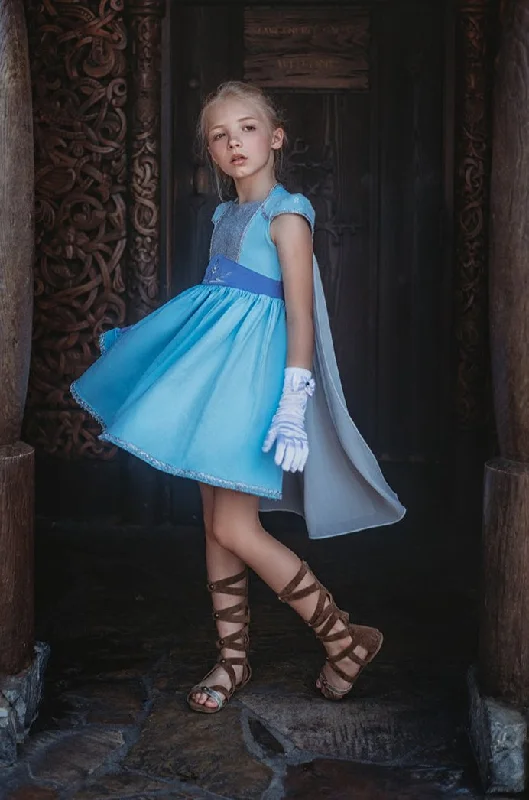 Ice Queen Dress and Cape Set Style B Bold pattern unclassified dresses