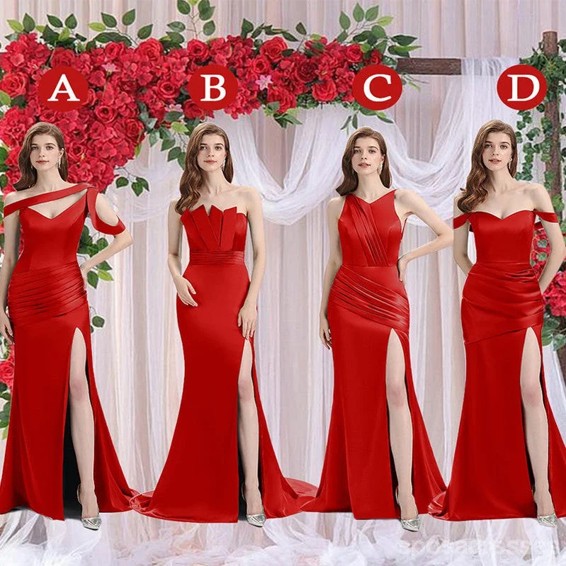 Exclusive Mismatched Red Mermaid Cheap Bridesmaid Dresses Online, WG936 Winter unclassified dresses Exclusive Mismatched Red Mermaid Cheap Bridesmaid Dresses Online, WG936 Winter unclassified dresses