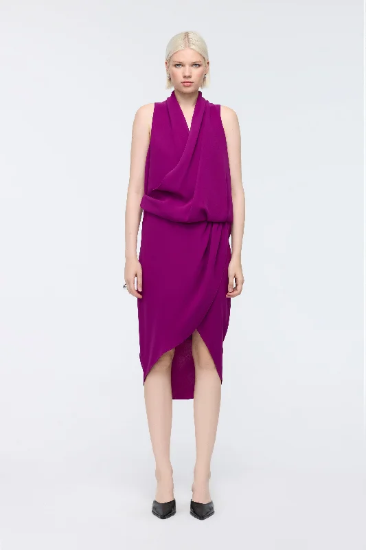 Fuchsia Wrap Dress Elegant evening unclassified dresses