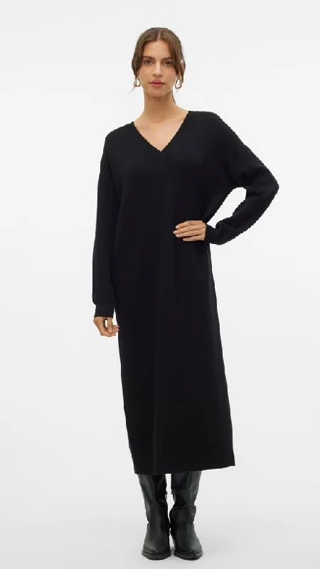 Gold Black Knit Dress Women's unclassified dresses