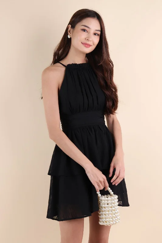 GRACELYN V2 CREPE DRESS IN BLACK Fall unclassified dresses