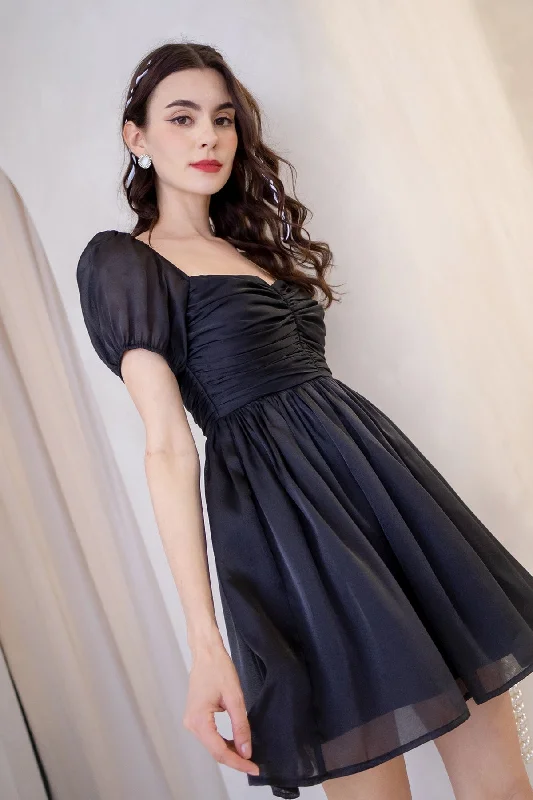 HOLLY MESH ROMPER DRESS IN BLACK Discounted unclassified dresses
