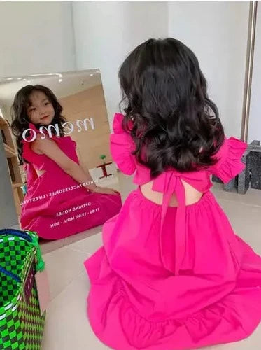Hot Pink Back cut out dress Unique unclassified dresses