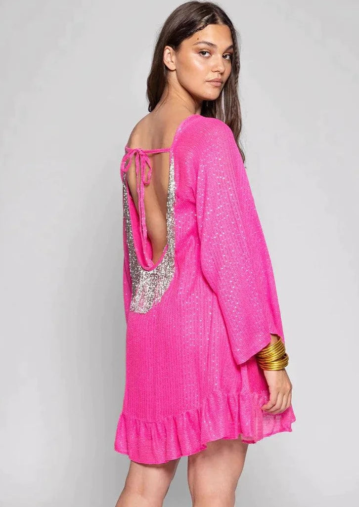 Indiana Dress in Neon Pink Wrap unclassified dresses