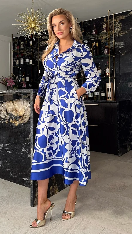 Isabella Blue Dress Color block unclassified dresses