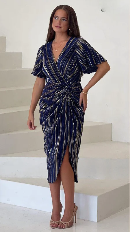 Isla Navy/Gold Dress Vacation unclassified dresses