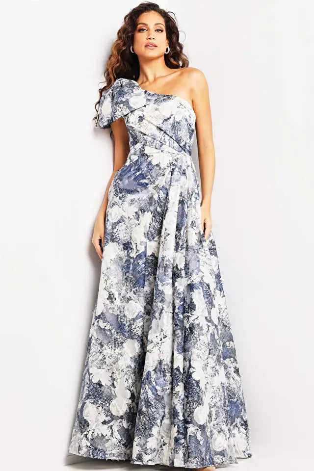 Jovani -25663 One-Sleeve Side Pockets A-line Dress Formal unclassified dresses