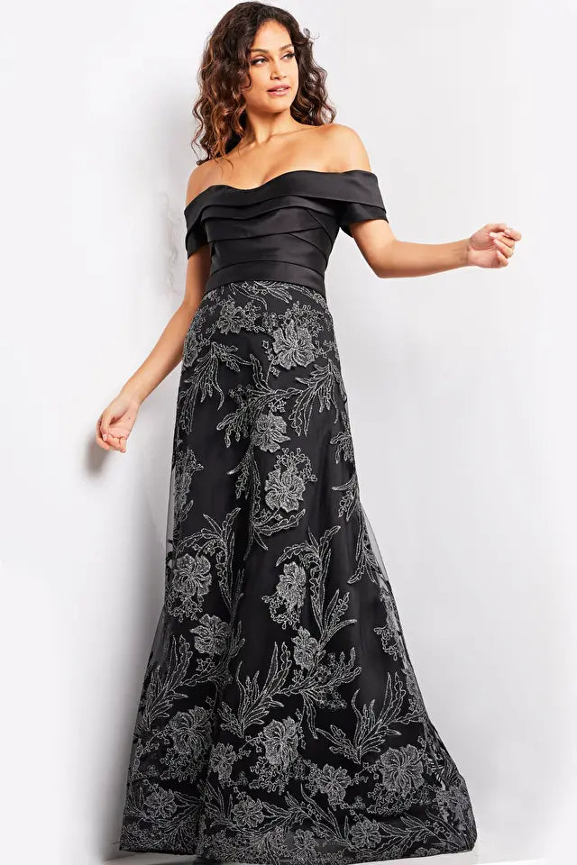 Jovani -26186 Pleated Sweetheart Off-Shoulder Evening Gown Neutral tone unclassified dresses Jovani -26186 Pleated Sweetheart Off-Shoulder Evening Gown Neutral tone unclassified dresses