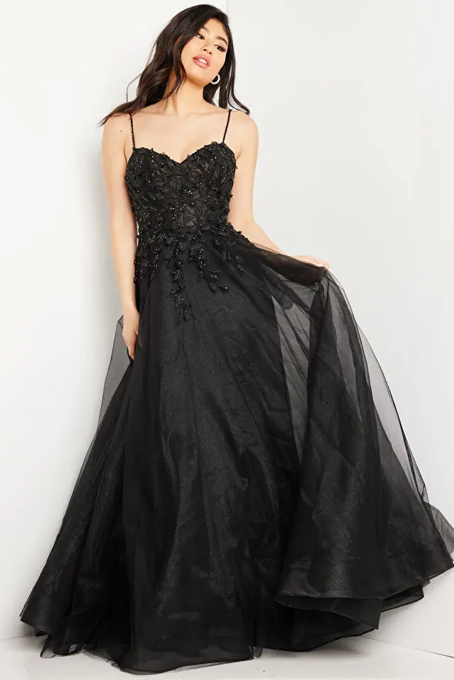 Jovani -JVN25825 Embellished Bodice A-Line Prom Dress Travel unclassified dresses