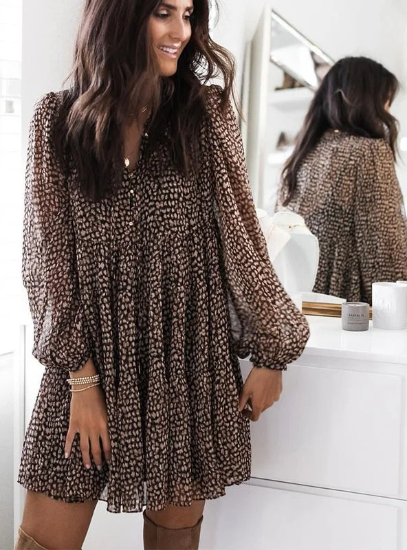 Lantern Sleeve Dot Print Ruffles Women Dress Urban Outfitters floral dresses