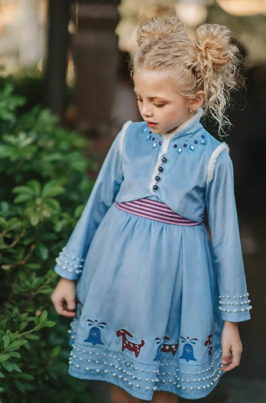 Portrait Petites Little Ice Princess Holiday Fever Twirl Length Gown Sequin unclassified dresses