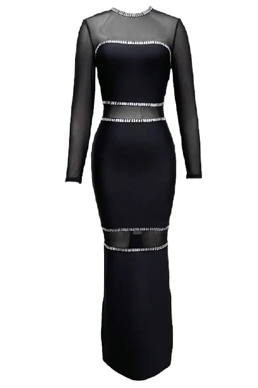 Luster Evening Dress with Crystals and Transparencies Ruched unclassified dresses